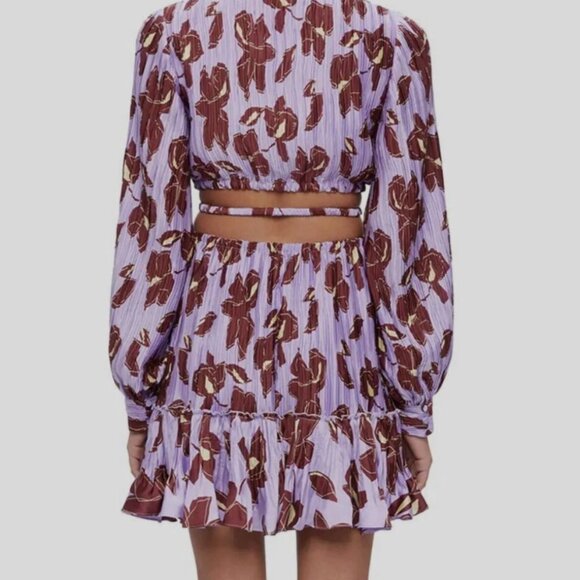 Jonathan Simkhai Londyn Floral Mini Dress XL Purple NWOT - Picture 2 of 4